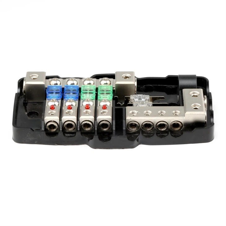 Car Audio Distribution Fuse Block with Ground Mini ANL Fuse Box
