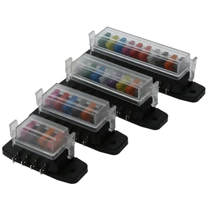 4 6 8 10 Way Circuit Standard Fuse Block Box 12V 24V With Weatherproof Clear Cover